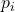  p_i 